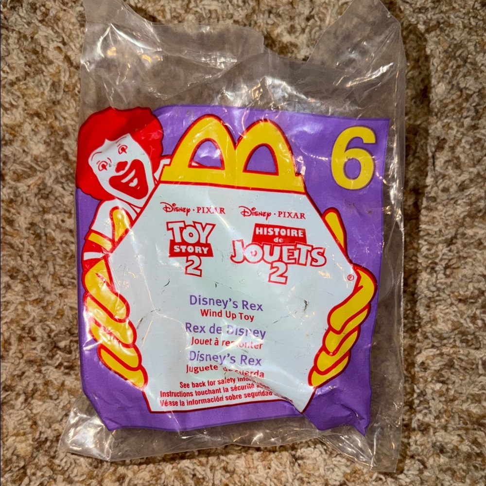 Sealed McDonalds Toy Story 2 Happy Meal DISNEY'S REX Wind Up 1999 T-REX
